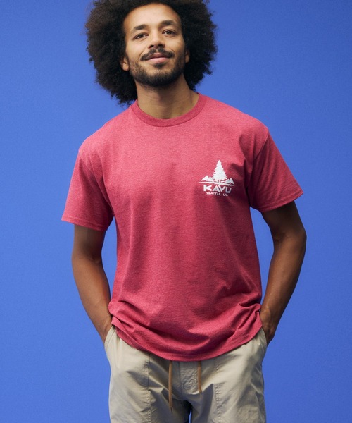 KAVU(カブー)の「KAVU/カブー Tree Tee/ツリーティー(Tシャツ/カットソー・メンズ・ネイビー/バーガンディー/ヘザーグレー/ライトブルー・MEDIUM/X-LARGE/LARGE)」の9枚目の写真