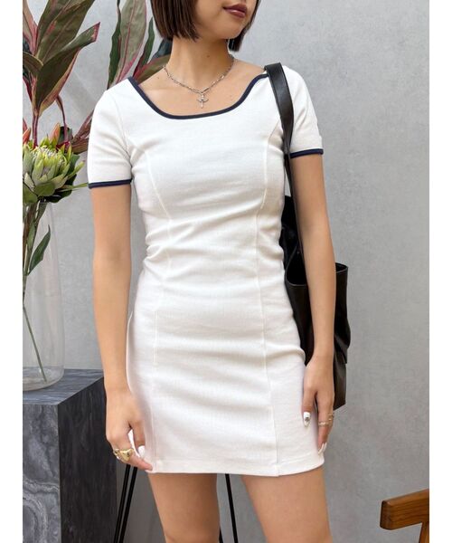 EVRIS（エヴリス）の「リンガーストラップミニワンピース（ワンピース・レディース・ブラック/ネイビー/ホワイト・FREE）」の7枚目の写真