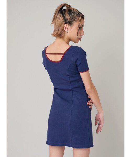 EVRIS（エヴリス）の「リンガーストラップミニワンピース（ワンピース・レディース・ブラック/ネイビー/ホワイト・FREE）」の3枚目の写真