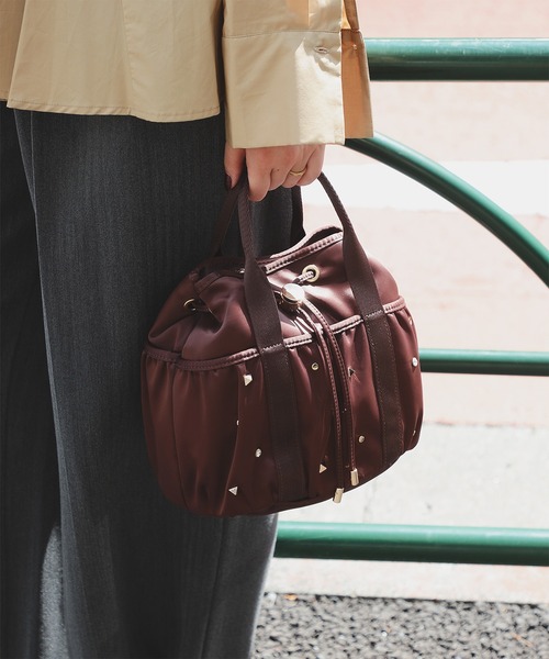 CONTROL FREAK(コントロールフリーク)の「CONTROL FREAK / スタッズ ミニ バッグ(トートバッグ・レディース・ブラウン/ブラック・ONE SIZE)」の6枚目の写真