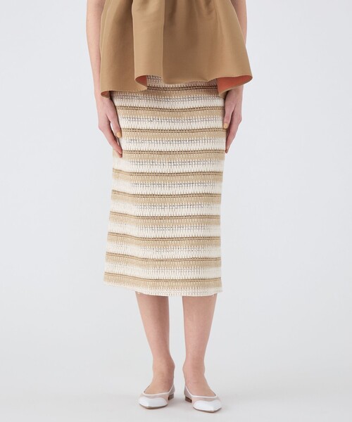 トゥモローランド　コレクション　スカート セール】クロッシュボーダー タイトストレートスカート