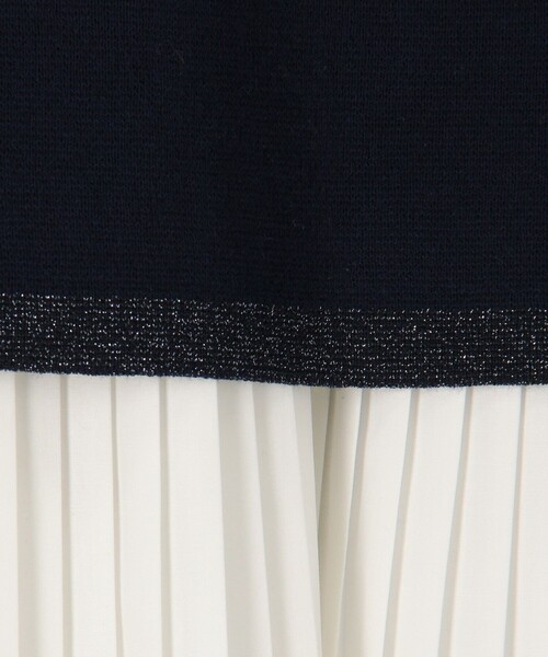 MICO COULIER（ミコクリエ）の「ミラノリブベスト+ブラウスセット（ニット/セーター・レディース・ネイビー/ライトグレー/オフホワイト・38）」の12枚目の写真