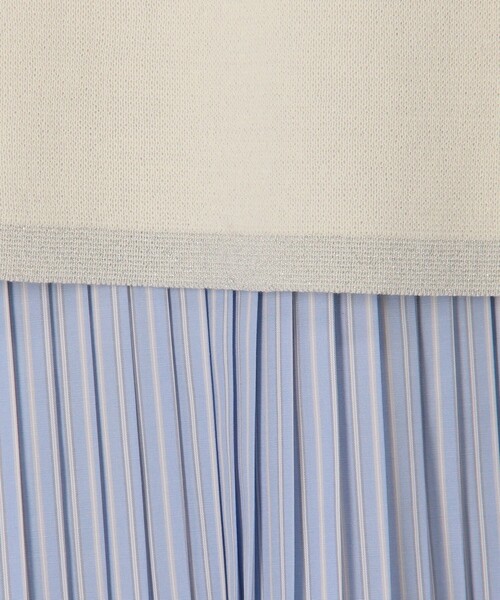 MICO COULIER（ミコクリエ）の「ミラノリブベスト+ブラウスセット（ニット/セーター・レディース・ネイビー/ライトグレー/オフホワイト・38）」の13枚目の写真