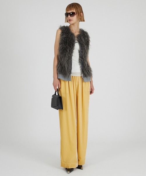 PRANK PROJECT（プランクプロジェクト）の「【Pre-Order】シルクテレコタンクトップ / Silk Teleco Tank Top（タンクトップ・レディース・グレー/ブラック/ホワイト・FREE）」の5枚目の写真