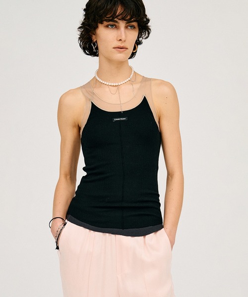 PRANK PROJECT（プランクプロジェクト）の「【Pre-Order】シルクテレコタンクトップ / Silk Teleco Tank Top（タンクトップ・レディース・グレー/ブラック/ホワイト・FREE）」の15枚目の写真