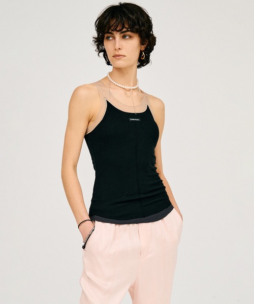 PRANK PROJECT（プランクプロジェクト）の「【Pre-Order】シルクテレコタンクトップ / Silk Teleco Tank Top（タンクトップ・レディース・グレー/ブラック/ホワイト・FREE）」の16枚目の写真