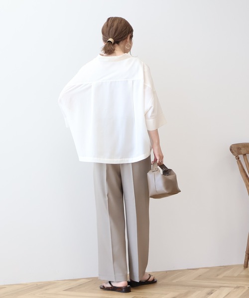 AMERICAN HOLIC(アメリカンホリック)の「Wポケットシアー半袖シャツ(シャツ/ブラウス・レディース・ブラック/ライトブルー/アイボリー/その他6/ベージュ・M/L)」の10枚目の写真