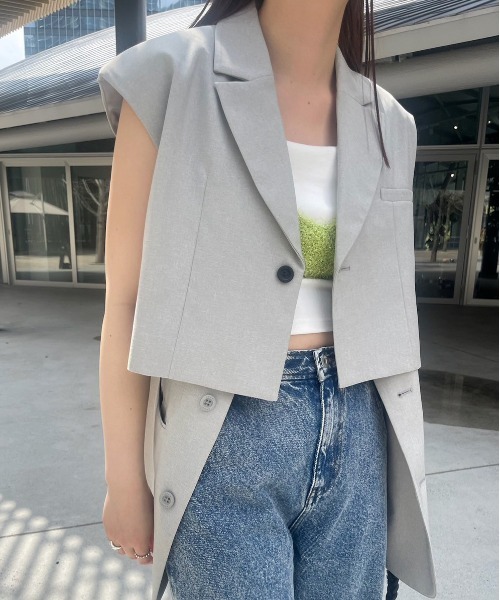 3WAY PIN TUCK LAYERED VEST（ベスト）｜Ameri（アメリ）の