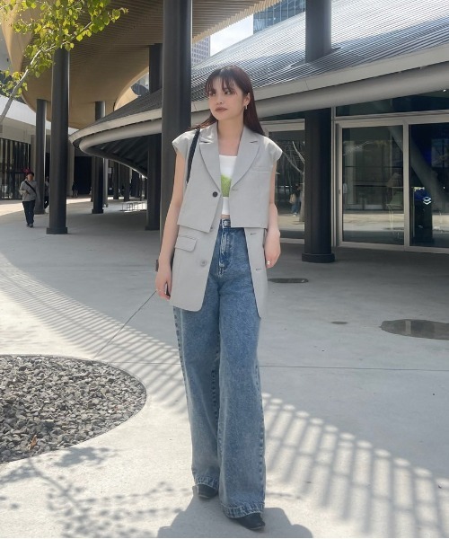 3WAY PIN TUCK LAYERED VEST（ベスト）｜Ameri（アメリ）の