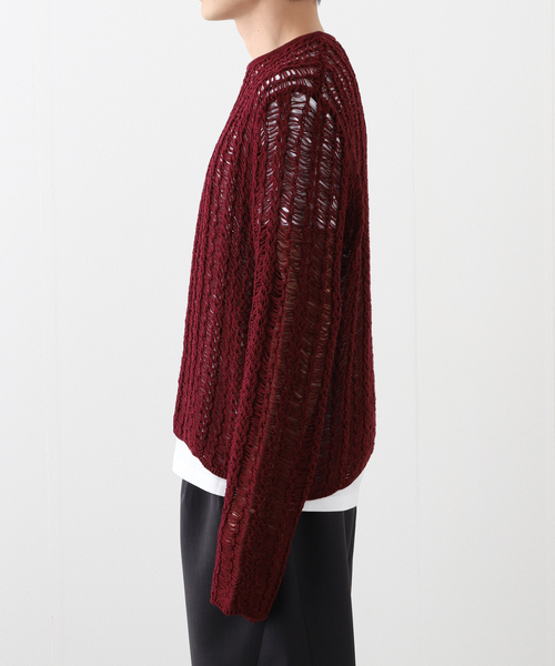 Sefr（セファ）の「Sefr(セファー) YORGOS SWEATER　SF-25SS M-017（ニット/セーター・メンズ・ボルドー・MEDIUM/SMALL）」の5枚目の写真