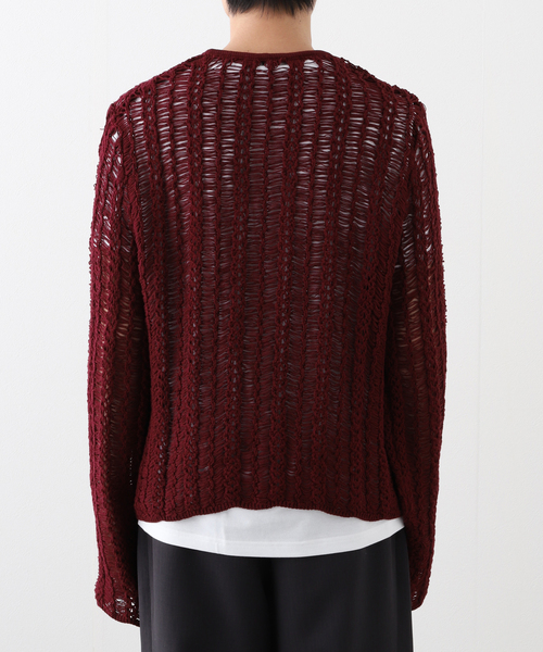 Sefr（セファ）の「Sefr(セファー) YORGOS SWEATER　SF-25SS M-017（ニット/セーター・メンズ・ボルドー・MEDIUM/SMALL）」の6枚目の写真