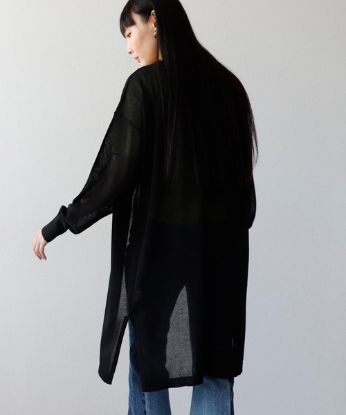 Three Four Time（ｽﾘｰﾌｫｰﾀｲﾑ）の「UVサラサラロングカーディガン（カーディガン/ボレロ・レディース・ベージュ/ブラック/ブルー・FREE）」の5枚目の写真