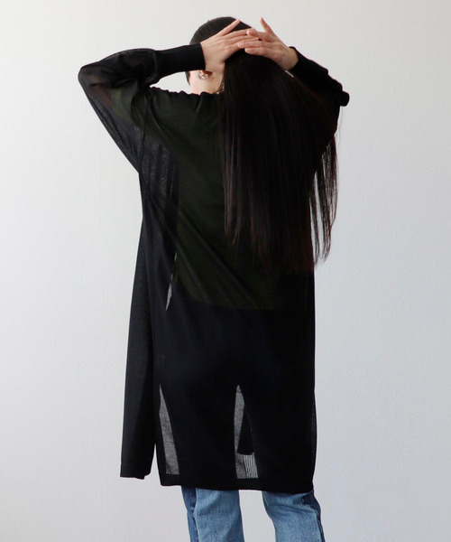 Three Four Time（ｽﾘｰﾌｫｰﾀｲﾑ）の「UVサラサラロングカーディガン（カーディガン/ボレロ・レディース・ベージュ/ブラック/ブルー・FREE）」の6枚目の写真