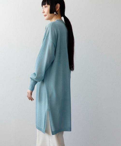 Three Four Time（ｽﾘｰﾌｫｰﾀｲﾑ）の「UVサラサラロングカーディガン（カーディガン/ボレロ・レディース・ベージュ/ブラック/ブルー・FREE）」の8枚目の写真