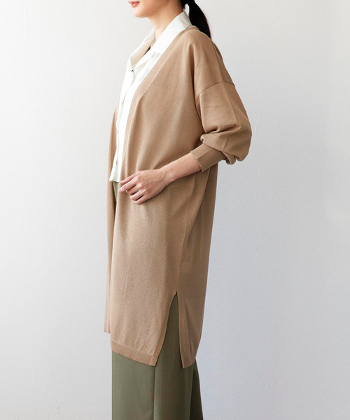 Three Four Time（ｽﾘｰﾌｫｰﾀｲﾑ）の「UVサラサラロングカーディガン（カーディガン/ボレロ・レディース・ベージュ/ブラック/ブルー・FREE）」の10枚目の写真