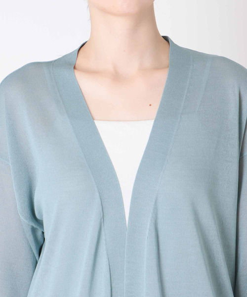 Three Four Time（ｽﾘｰﾌｫｰﾀｲﾑ）の「UVサラサラロングカーディガン（カーディガン/ボレロ・レディース・ベージュ/ブラック/ブルー・FREE）」の14枚目の写真