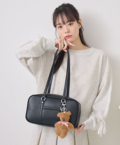 ems excite（エムズエキサイト）の「ロングハンドルボストン（ショルダーバッグ・レディース・ライトブラウン/ブラック/ピンク・ONE SIZE）」の5枚目の写真