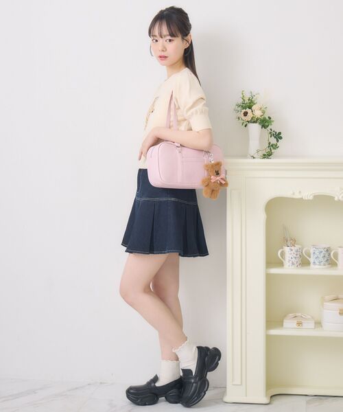 ems excite（エムズエキサイト）の「ロングハンドルボストン（ショルダーバッグ・レディース・ライトブラウン/ブラック/ピンク・ONE SIZE）」の9枚目の写真