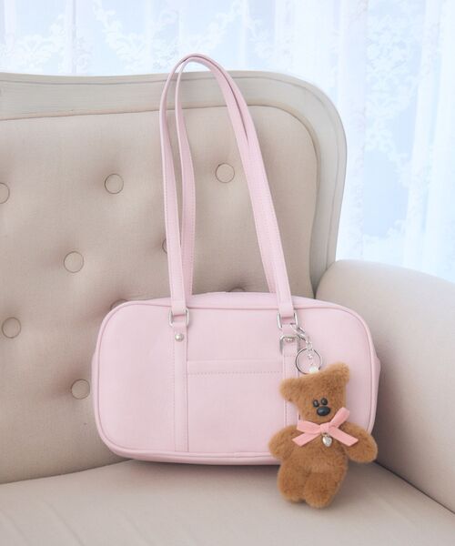 ems excite（エムズエキサイト）の「ロングハンドルボストン（ショルダーバッグ・レディース・ライトブラウン/ブラック/ピンク・ONE SIZE）」の10枚目の写真