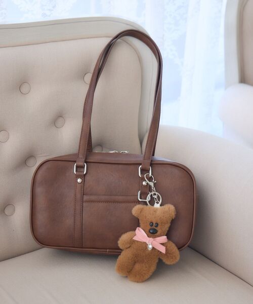 ems excite（エムズエキサイト）の「ロングハンドルボストン（ショルダーバッグ・レディース・ライトブラウン/ブラック/ピンク・ONE SIZE）」の13枚目の写真