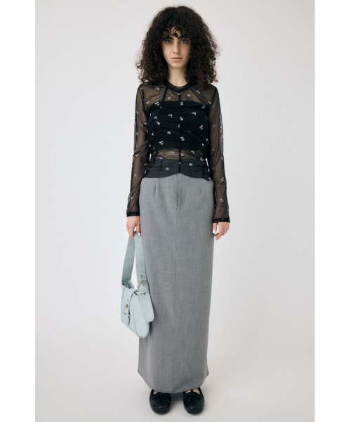 MOUSSY(マウジー)の「FLARE BACK マキシスカート(スカート・レディース・グレー/ブラック・1/2)」の7枚目の写真