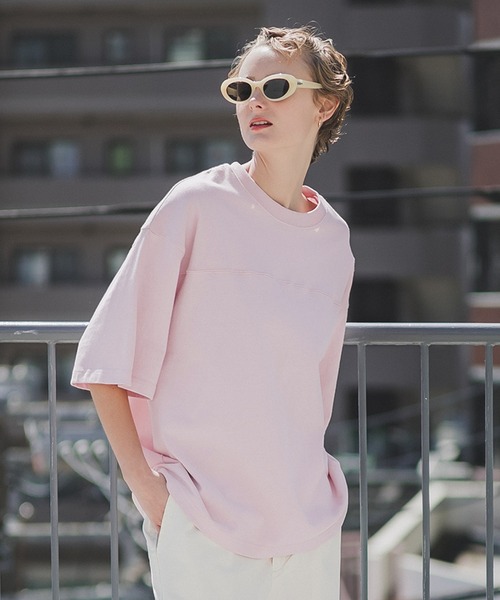 coca（coca）（コカ）の「ヘビーウェイトフットボールTシャツ（Tシャツ/カットソー・メンズ・ネイビー/ライトグレー/ライトグリーン/ホワイト/ライトピンク/ブラック/ライトブルー/ライトベージュ・M/XL/L）」の8枚目の写真