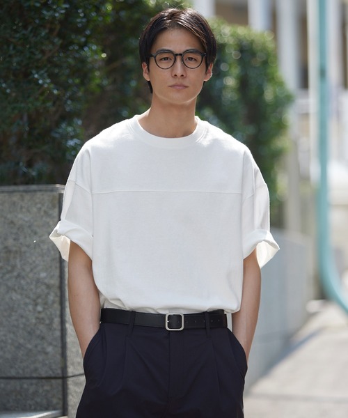 coca（coca）（コカ）の「ヘビーウェイトフットボールTシャツ（Tシャツ/カットソー・メンズ・ネイビー/ライトグレー/ライトグリーン/ホワイト/ライトピンク/ブラック/ライトブルー/ライトベージュ・M/XL/L）」の2枚目の写真