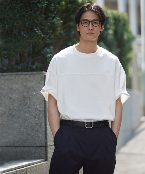 coca（coca）（コカ）の「ヘビーウェイトフットボールTシャツ（Tシャツ/カットソー・メンズ・ネイビー/ライトグレー/ライトグリーン/ホワイト/ライトピンク/ブラック/ライトブルー/ライトベージュ・M/XL/L）」の22枚目の写真