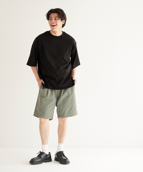 coca（coca）（コカ）の「ヘビーウェイトフットボールTシャツ（Tシャツ/カットソー・メンズ・ネイビー/ライトグレー/ライトグリーン/ホワイト/ライトピンク/ブラック/ライトブルー/ライトベージュ・M/XL/L）」の10枚目の写真