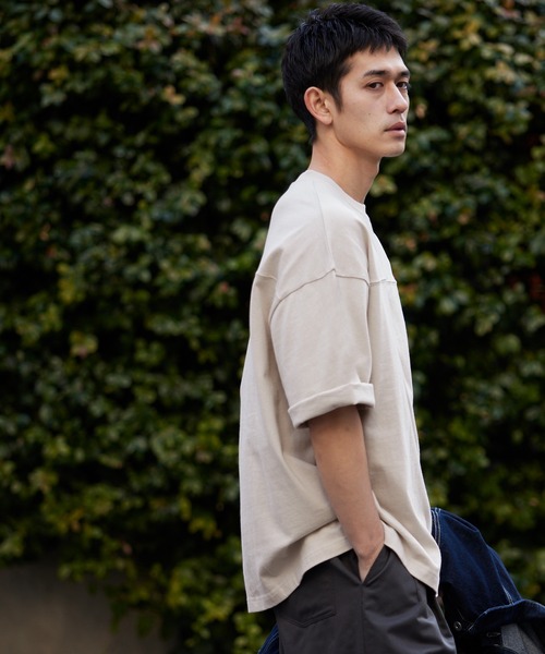 coca（coca）（コカ）の「ヘビーウェイトフットボールTシャツ（Tシャツ/カットソー・メンズ・ネイビー/ライトグレー/ライトグリーン/ホワイト/ライトピンク/ブラック/ライトブルー/ライトベージュ・M/XL/L）」の13枚目の写真