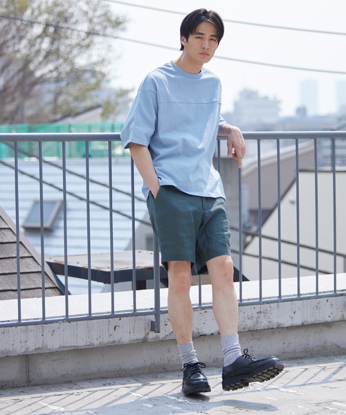 coca（coca）（コカ）の「ヘビーウェイトフットボールTシャツ（Tシャツ/カットソー・メンズ・ネイビー/ライトグレー/ライトグリーン/ホワイト/ライトピンク/ブラック/ライトブルー/ライトベージュ・M/XL/L）」の14枚目の写真