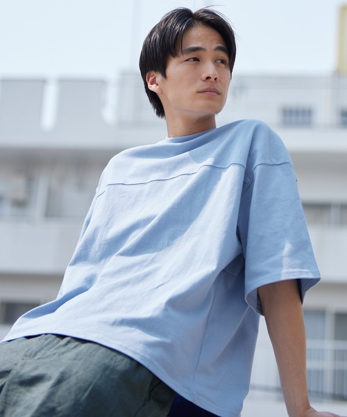 coca（coca）（コカ）の「ヘビーウェイトフットボールTシャツ（Tシャツ/カットソー・メンズ・ネイビー/ライトグレー/ライトグリーン/ホワイト/ライトピンク/ブラック/ライトブルー/ライトベージュ・M/XL/L）」の15枚目の写真