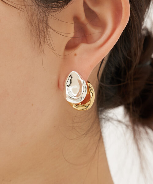 LIVETART（リヴェタート）の「バイカラープレートピアス（ピアス（両耳用）・レディース・シルバー・FREE）」の7枚目の写真