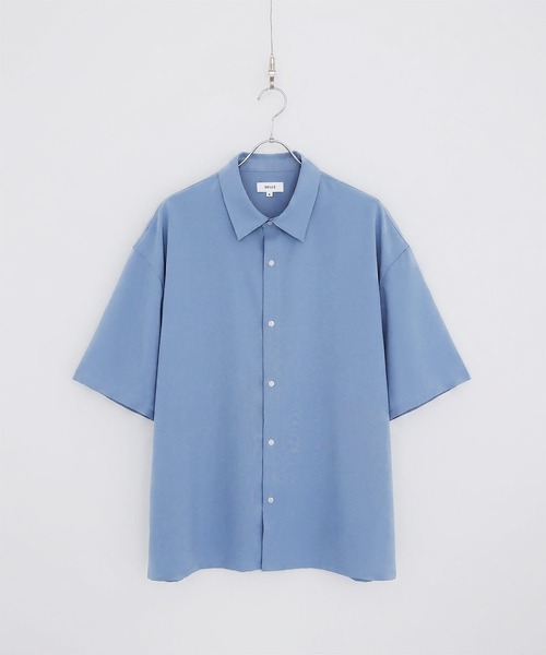 SOCCE(ソーシー)の「ルーズシルエット接触冷感防シワ半袖シャツ(シャツ/ブラウス・メンズ・ホワイト/チャコール/サックスブルー/ライトグレー・S/M/L/XL)」の13枚目の写真