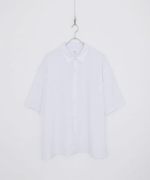 SOCCE(ソーシー)の「ルーズシルエット接触冷感防シワ半袖シャツ(シャツ/ブラウス・メンズ・ホワイト/チャコール/サックスブルー/ライトグレー・S/M/L/XL)」の15枚目の写真
