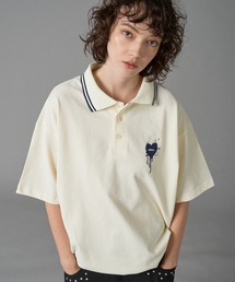 ONCILY(IVF[)MOSS STITCH DRAW CODE POLO SHIRT / h[R[h̎q|Vc(|Vc)
