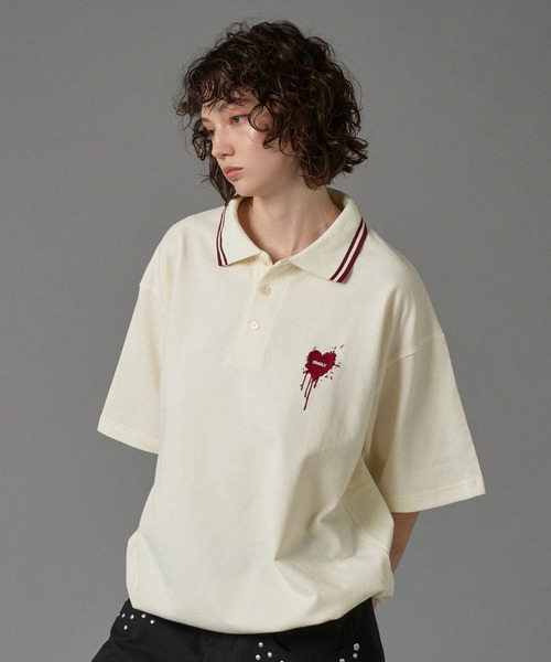 セール】MOSS STITCH DRAW CODE POLO SHIRT / ドローコード