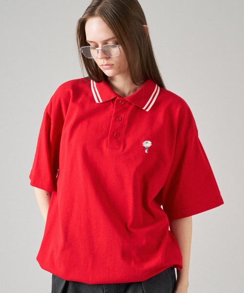 MOSS STITCH DRAW CODE POLO SHIRT / ドローコード鹿の子ポロシャツ