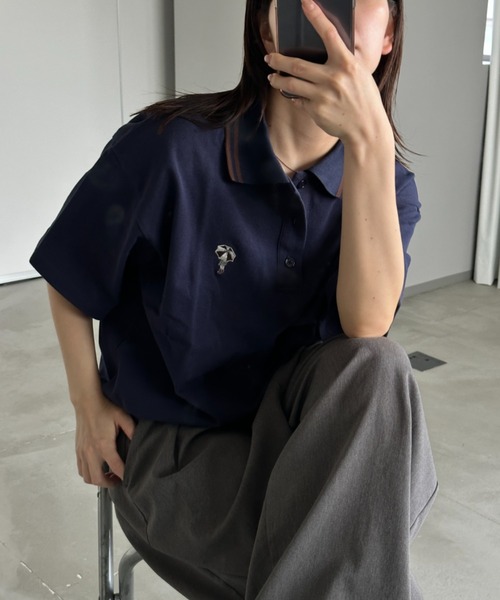 MOSS STITCH DRAW CODE POLO SHIRT / ドローコード鹿の子ポロシャツ
