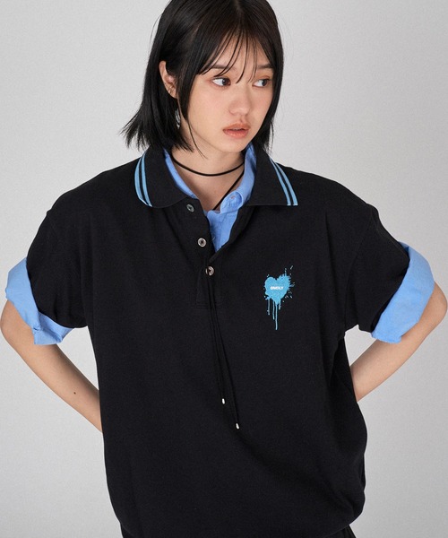 MOSS STITCH DRAW CODE POLO SHIRT / ドローコード鹿の子ポロシャツ