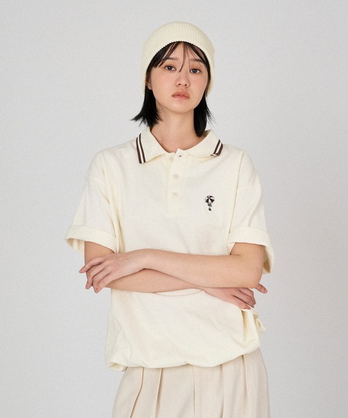 セール】MOSS STITCH DRAW CODE POLO SHIRT / ドローコード