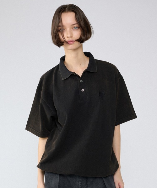 MOSS STITCH DRAW CODE POLO SHIRT / ドローコード鹿の子ポロシャツ