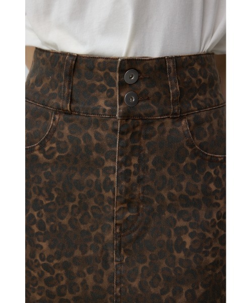 AZUL by moussy（アズールバイマウジー）の「AZUL DENIM レオパードハイウエストスカート（デニムスカート・レディース・ブラウン系その他・SMALL/MEDIUM）」の8枚目の写真