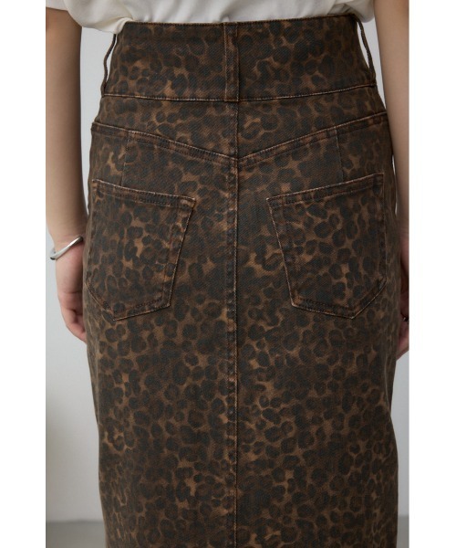 AZUL by moussy（アズールバイマウジー）の「AZUL DENIM レオパードハイウエストスカート（デニムスカート・レディース・ブラウン系その他・SMALL/MEDIUM）」の9枚目の写真