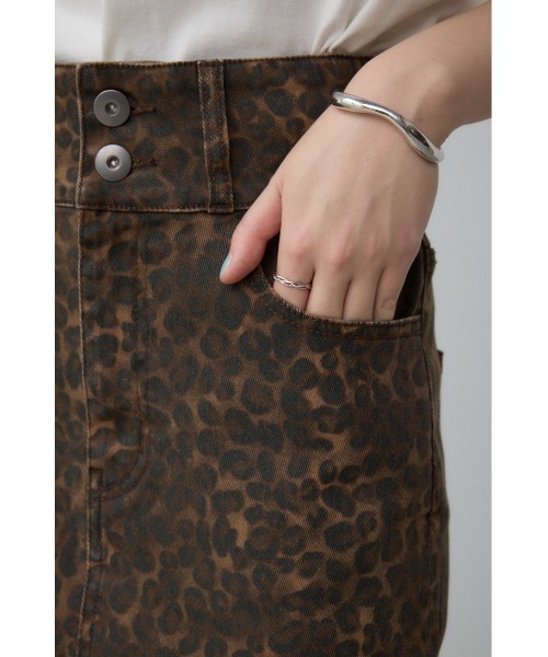 AZUL by moussy（アズールバイマウジー）の「AZUL DENIM レオパードハイウエストスカート（デニムスカート・レディース・ブラウン系その他・SMALL/MEDIUM）」の10枚目の写真
