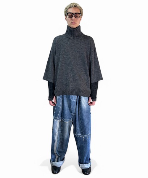 masterkey(マスターキー)の「mn3110-CANNON タートルニット(ニット/セーター・メンズ・ベージュ/グリーン/ブラック・1/2)」の12枚目の写真