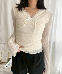 ガーリーリボンレーストップス