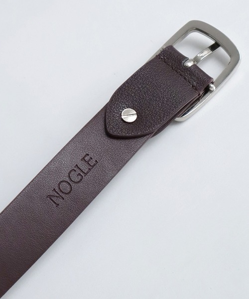 NOGLE（ノグル）の「【NOGLE/ノグル】バックルレザーベルト（ベルト・レディース・ダークブラウン/ブラック・FREE）」の6枚目の写真