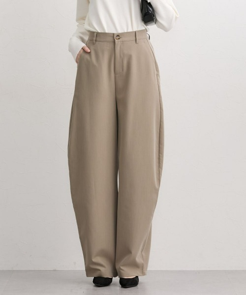nissen(ニッセン)の「【低身長/高身長サイズ有】カーブパンツ(Petitjo/slattgir.) 美脚見え・UVカット(その他パンツ・レディース・ブラック/グレー/ベージュ/モカ/オフホワイト/グレイッシュベージュ・PSS/PS/PM/S/M/L/LL/3L/TM/TL/TLL/T3L)」の6枚目の写真