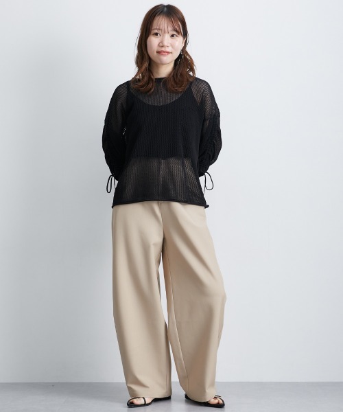 セール】【再入荷】【低身長/高身長サイズ有】カーブパンツ